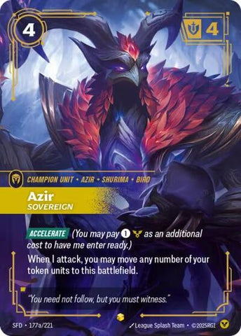Azir Sovereign (177a/221) (Spiritforged) (Showcase)