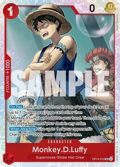 Monkey.D.Luffy - (OP14-013) - The Azure Sea's Seven - (Super Rare)