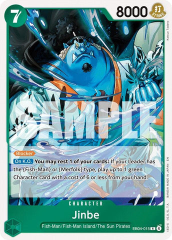 Image for Jinbe - EB04-015 (EB04-015) (The Azure Sea's Seven) - One Piece Card Game
