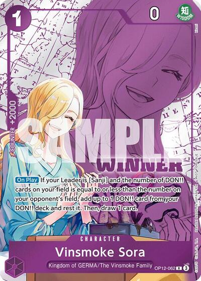Vinsmoke Sora (Pack 2026 Vol. 1) - (OP12-062) - One Piece Promotion Cards - (Rare)