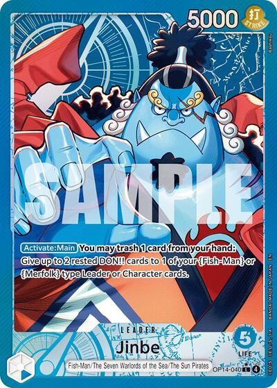Jinbe - (OP14-040) - The Azure Sea's Seven - (Leader)