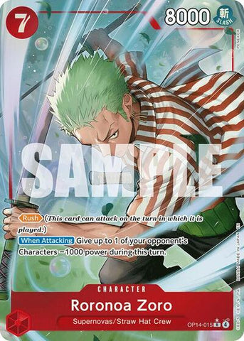 Roronoa Zoro - (OP14-015) - The Azure Sea's Seven - (Rare)