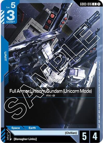 Image for Full Armor Unicorn Gundam (Unicorn Mode) (GD03-016) - Gundam Card Game