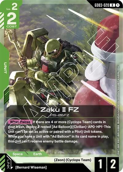 Zaku II FZ (GD03-020) - Steel Requiem (R)