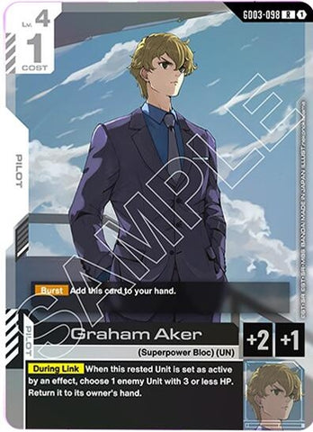 Image for Graham Aker (GD03-098) - Gundam Card Game