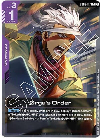 Image for Orga's Order (GD03-117) - Gundam Card Game