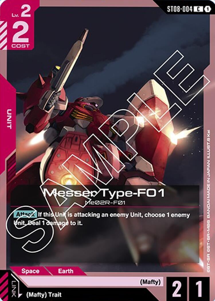 Image for Messer Type-F01 (ST08-004) - Gundam Card Game