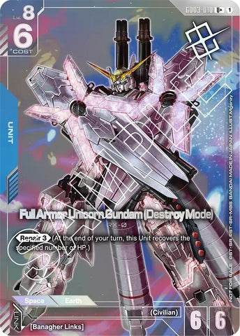 Image for Full Armor Unicorn Gundam (Destroy Mode) (Store Tournament Winner Pack 03) (GD03-010) - Gundam Card Game