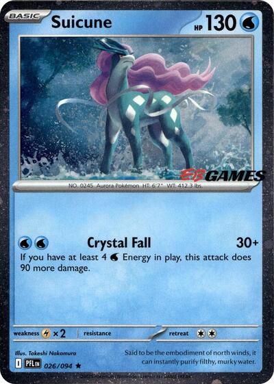 Suicune (EB Games Exclusive) - (026/094) - Miscellaneous Cards & Products - (Rare)