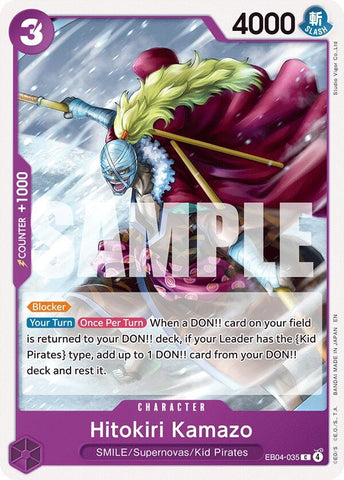 Image for Hitokiri Kamazo (EB04-035) (The Azure Sea's Seven) - One Piece Card Game