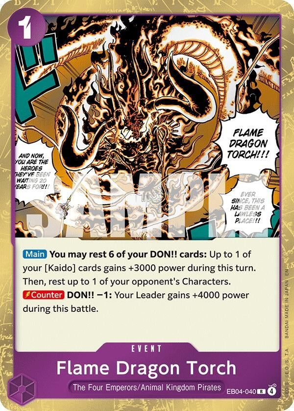 Image for Flame Dragon Torch (EB04-040) (The Azure Sea's Seven) - One Piece Card Game