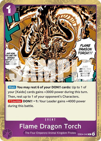 Image for Flame Dragon Torch (EB04-040) (The Azure Sea's Seven) - One Piece Card Game