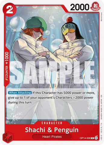 Image for Shachi & Penguin (OP14-006) (The Azure Sea's Seven) - One Piece Card Game