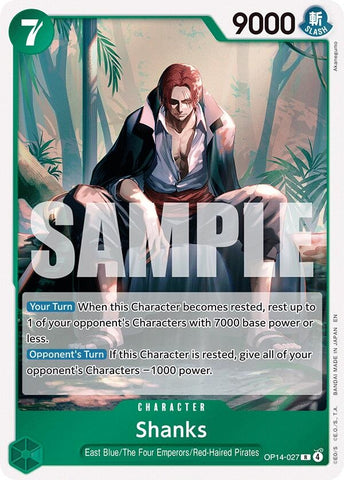 Image for Shanks (OP14-027) (The Azure Sea's Seven) - One Piece Card Game