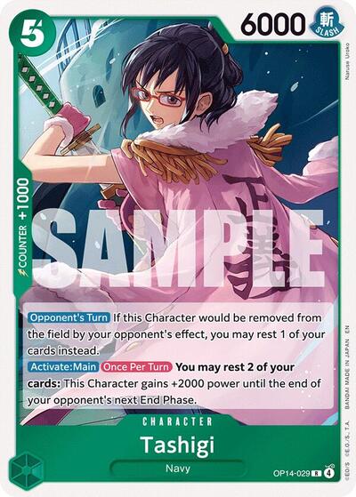 Tashigi - (OP14-029) - The Azure Sea's Seven - (Rare)
