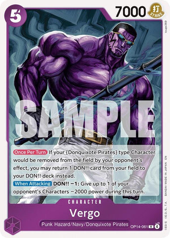 Image for Vergo (OP14-061) (The Azure Sea's Seven) - One Piece Card Game