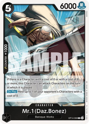 Image for Mr.1(Daz.Bonez) (OP14-090) (The Azure Sea's Seven) - One Piece Card Game