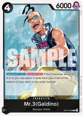Mr.3(Galdino) - (OP14-092) - The Azure Sea's Seven - (Rare)