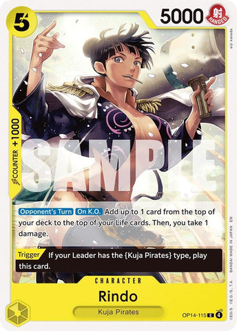 Image for Rindo (OP14-115) (The Azure Sea's Seven) - One Piece Card Game