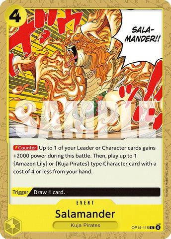 Image for Salamander (OP14-116) (The Azure Sea's Seven) - One Piece Card Game
