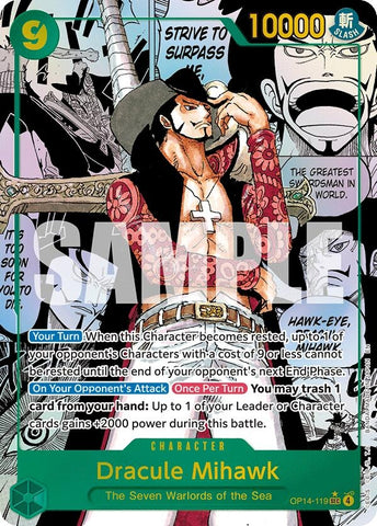Image for Dracule Mihawk (Manga) (OP14-119) (The Azure Sea's Seven) - One Piece Card Game