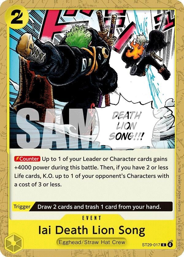 Image for Iai Death Lion Song (ST29-017) (Starter Deck 29: Egghead) - One Piece Card Game
