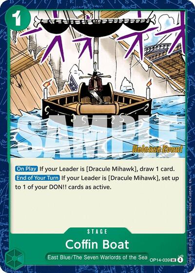 Coffin Boat - (OP14-039) - The Azure Sea's Seven Release Event Cards - (Uncommon)