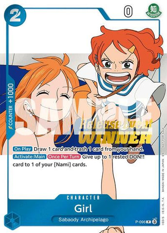 Girl (OP14 Release Event) - (P-096) - One Piece Promotion Cards - (Promo)