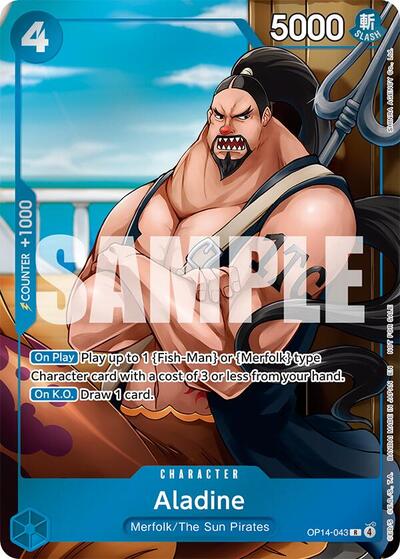 Aladine (Dash Pack) - (OP14-043) - The Azure Sea's Seven - (Rare)