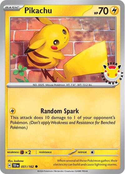 Pikachu (Pokemon Day 2026) - (051/162) - Miscellaneous Cards & Products - (Common)