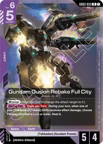 Image for Gundam Gusion Rebake Full City (GD03-053) - Gundam Card Game