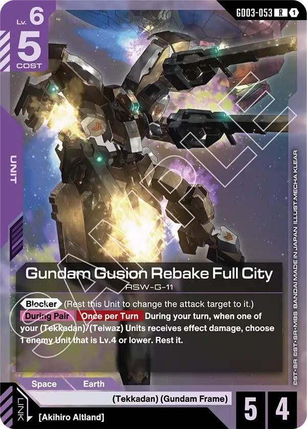 Image for Gundam Gusion Rebake Full City (GD03-053) - Gundam Card Game