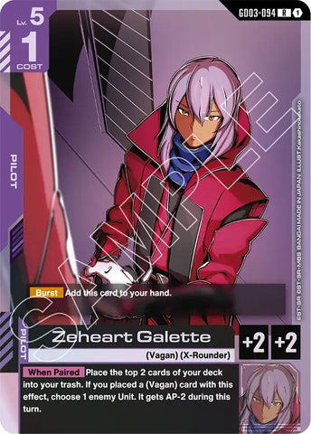Image for Zeheart Galette (GD03-094) - Gundam Card Game