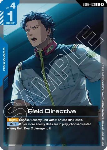 Image for Field Directive (GD03-103) - Gundam Card Game