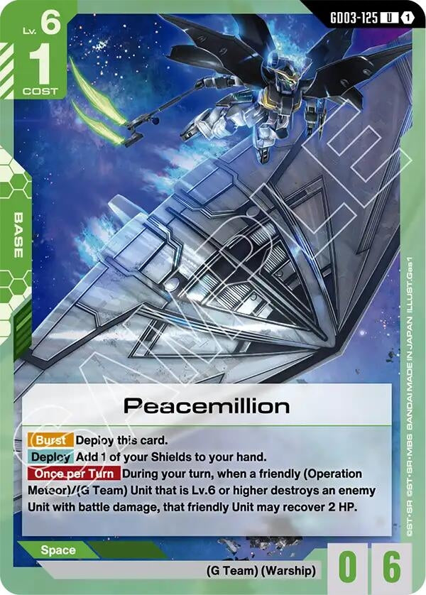 Image for Peacemillion (GD03-125) - Gundam Card Game