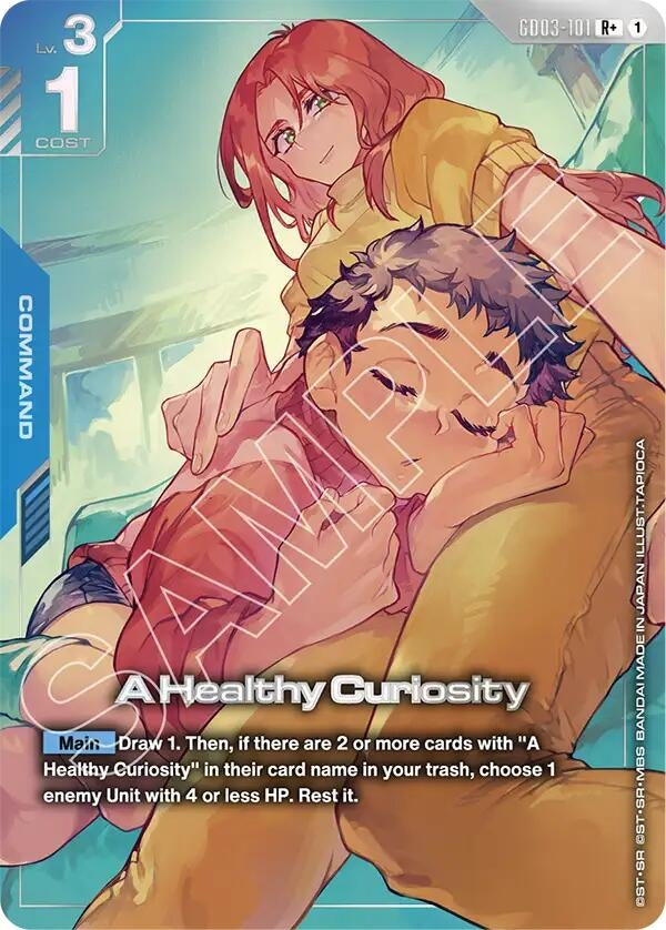 Image for A Healthy Curiosity (R+) (GD03-101) (Steel Requiem) - Gundam Card Game