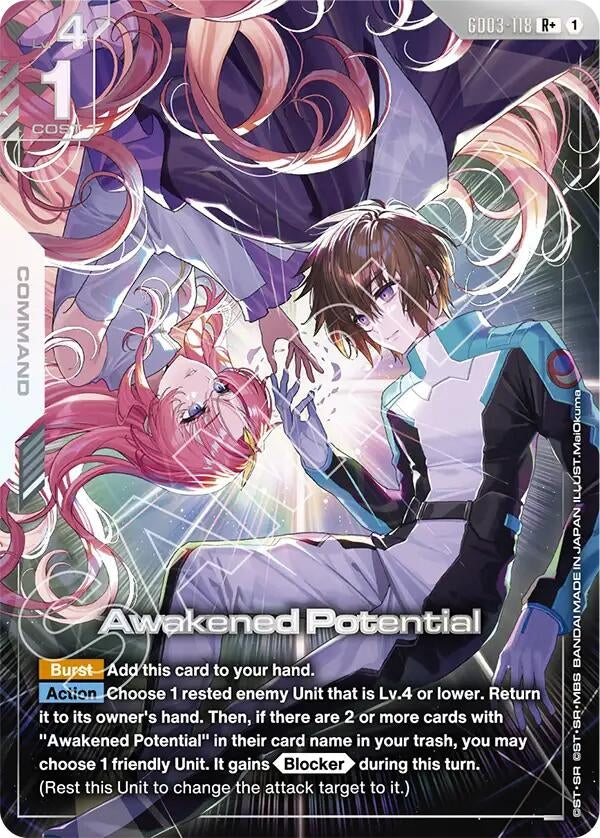 Image for Awakened Potential (R+) (GD03-118) (Steel Requiem) - Gundam Card Game
