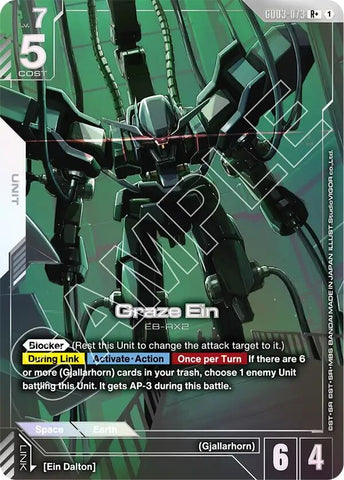 Image for Graze Ein (R+) (GD03-073) (Steel Requiem) - Gundam Card Game