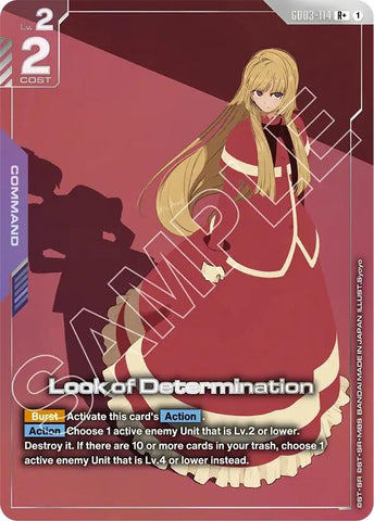 Image for Look of Determination (R+) (GD03-114) (Steel Requiem) - Gundam Card Game