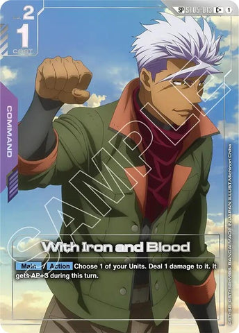 Image for With Iron and Blood (SP) (C+) (Steel Requiem) - Gundam Card Game