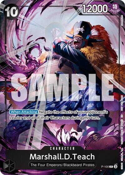 Marshall.D.Teach (Event Pack Vol. 8) - (P-100) - One Piece Promotion Cards - (Promo)