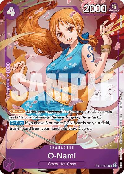 O-Nami (Dash Pack) - (ST18-002) - Extra Booster: One Piece Heroines Edition - (Common)