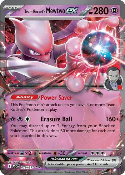 Team Rocket's Mewtwo ex - (079/217) - ME: Ascended Heroes - (Double Rare)