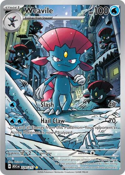 Weavile - (228/217) - ME: Ascended Heroes - (Illustration Rare)