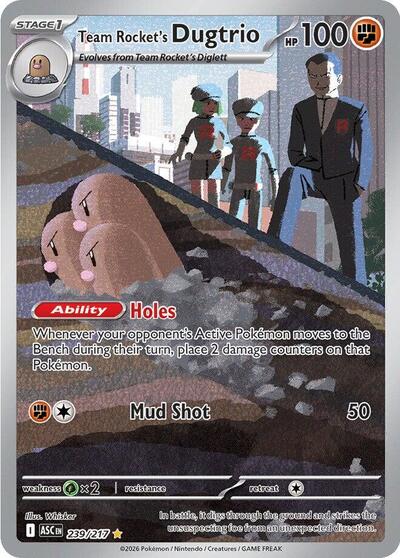 Team Rocket's Dugtrio - (239/217) - ME: Ascended Heroes - (Illustration Rare)