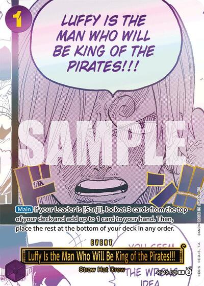 Luffy Is the Man Who Will Be King of the Pirates!!! (Japanese Version 3rd Anniversary Set) - (OP12-079) - One Piece Promotion Cards - (Rare)