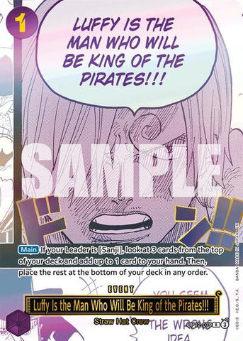 Luffy Is the Man Who Will Be King of the Pirates!!! (Japanese Version 3rd Anniversary Set) - (OP12-079) - One Piece Promotion Cards - (Rare)