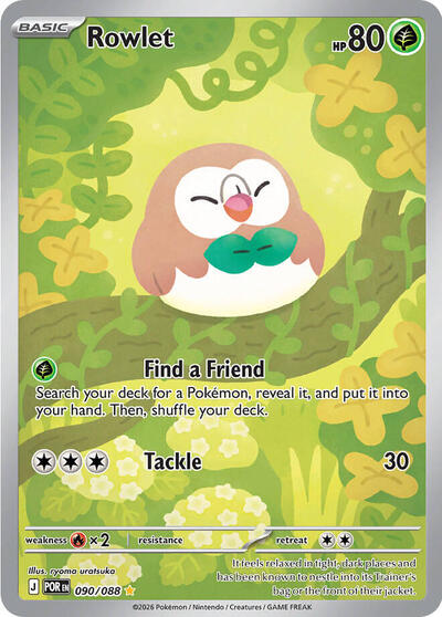 Rowlet - (090/088) - ME03: Perfect Order - (Illustration Rare)