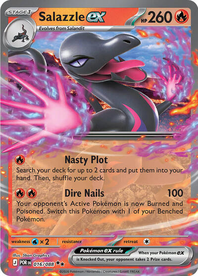 Salazzle ex - (016/088) - ME03: Perfect Order - (Double Rare)