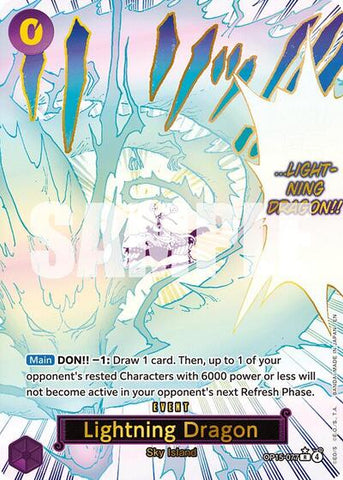 Lightning Dragon - (OP15-077) - Adventure on Kami's Island - (Rare)